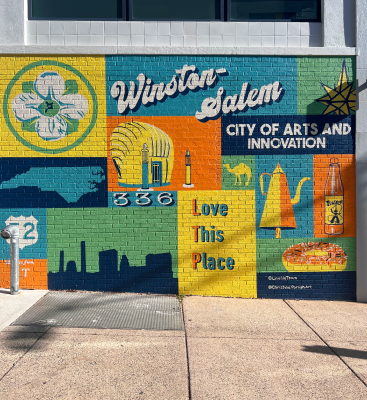 Winston-Salem wall mural 