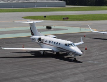 airplane on an air field